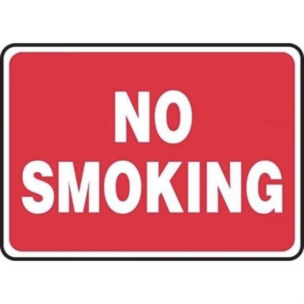 Accuform Safety Sign NO SMOKING 7 in x 10 in MSMK423XP MSMK423XP - main